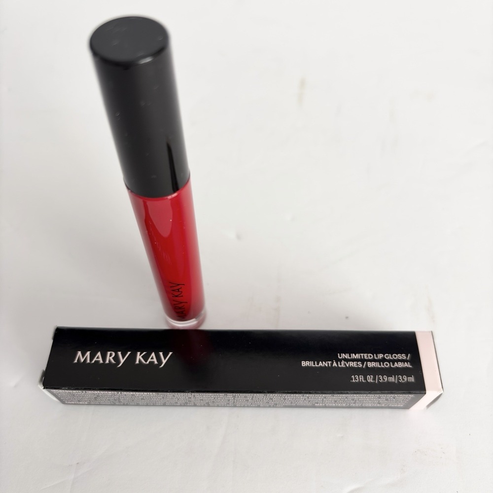New In Box Mary Kay Unlimited Lip Gloss Iconic Red 153475